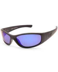 Dirty Dog Buzzer Satin Satin Black/Blue Mirror Men's Polarised Sunglasses