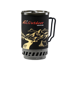 1400ml Heat Exchanger Camping Stove Black