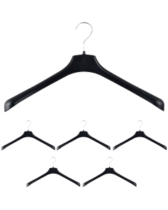 6x 400mm Heavy Duty Jacket Hangers - Commercial Clothes/Coats Holder (R51S)
