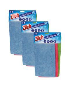 3x Zilch 30x30cm Microfibre Cloth 3pk