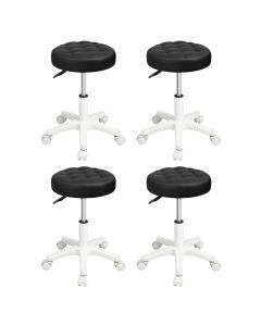 Levede 4xBar Stools Rolling Salon Chairs Swivel Stool Adjustable Height Work SPA