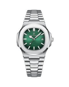 Watch for Men Stainless Steel Square Waterproof Quartz (Green)