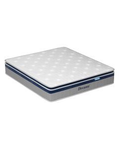DreamZ Spring Mattress Pillow Top 7 Zone Pocket Spring Memory Foam 32cm King