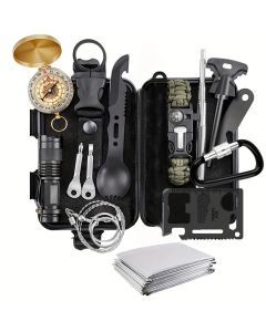 14-in-1 Camping Survival Kit with Magnesium Rod