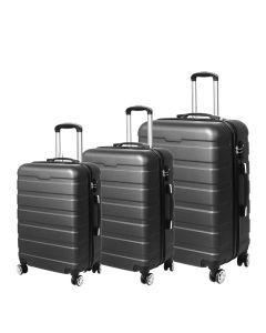 Slimbridge 3PC Luggage sets Suitcase 20" 24" 28" Travel TSA Hard Case Dark Grey