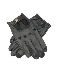 Dents Mens Kangaroo Leather Driving Gloves with Touchscreen Technology - Black