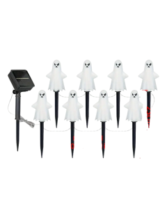 Solar Halloween Ghost Lights 8 LED Outdoor Decor