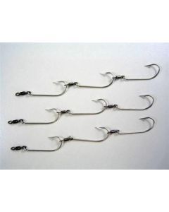 Mustad Pre-Rigged Deluxe Swivel Gang Hooks 3/0 X 3 Sets