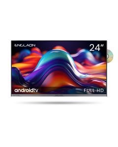 ENGLAON Frameless 24″ Full HD Google Smart 12V TV With Built-in DVD player and Chromecast