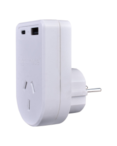 Flight Mode Travel Adapter AU/NZ to USA/Canada and More - Earthed w/ USB-C and USB-A