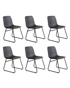 Levede 6x Dining Chairs Kitchen Table Chair Lounge Room Retro Padded Seat PU