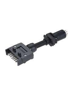 Narva 82225BL 7 Pin Flat Socket on Car to 7 Pin Small Round Plug on Trailer
