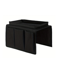 Sofa Armrest Organizer with Tray & Storage Pockets