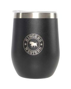 Ringers Western 354ml Bindi Wine Cup - Black (Stainless Steel Insulated with Lid)