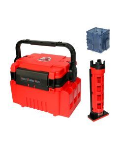 Multifunction Fishing Tackle Box with Rod Holder