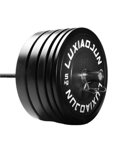 D Series Black Rubber Barbell Plates (150KG) - Weight Set