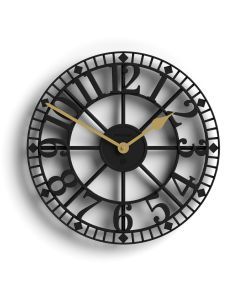 Newgate Warehouse Wall Clock-Black