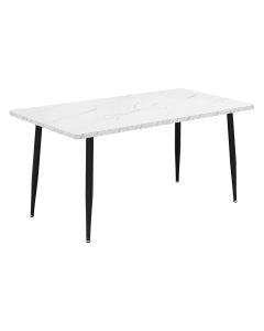 Levede 150cm Dining Table 6 Person Seater Marble Texture Steel Leg Home Office