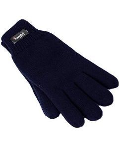 Dents 3M Thinsulate Womens Full Finger Knit Navy Gloves - Polar Fleece Thermal Insulation