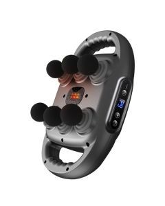6-Head Fascia Massage Gun High-Frequency Tissue Muscle Massager Black