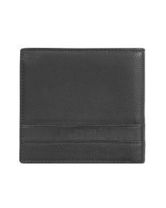Dents Men's Pebble Grain Leather Bifold Wallet with Coin Purse & 5 Card Pockets - Black