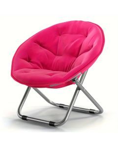 Pink Outdoor Folding Chair - Portable, Stainless Steel Bracket