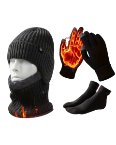 Winter Warm Knit Set for Men (4-Piece)