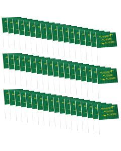 Aussie Green Hand Flags - 96 Pieces (14x21cm) | Durable Australia Flags