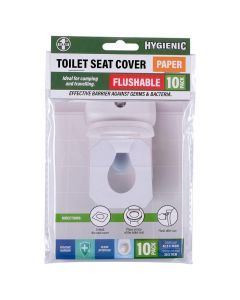 Flushable paper Toilet Seat Covers Disposable 10pk