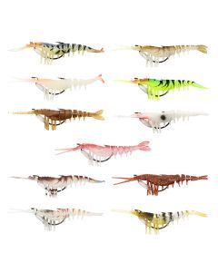 100mm Zerek Live Cherabin Pre Rigged Lumo Eyes Fishing Lure - Built in Rattle Chamber