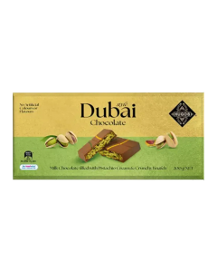 Hugos Dubai Chocolate Block (Milk Chocolate filled with Pistachio Cream & Knafeh) - 200g
