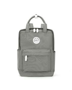 School Nylon Backpack for Teens and Women (Grey)