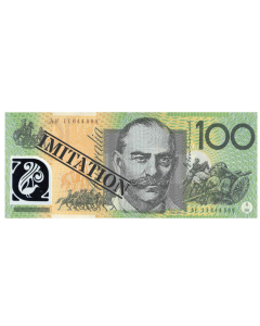 $100 Dollar Australian Souvenir Fake AUD Note Pad - 1 Pack of 50 Sheets