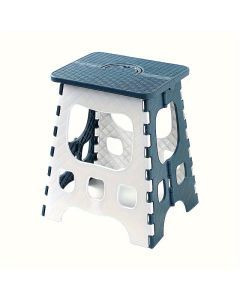 Folding Stool Portable Plastic Chair Blue