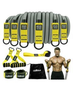 Centra 12 Pcs Resistance Bands Set Heavy Duty Workout Bands Strength Training