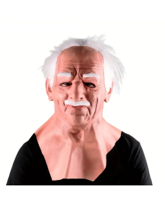 Latex Old Man Face Cover - Elder Headgear