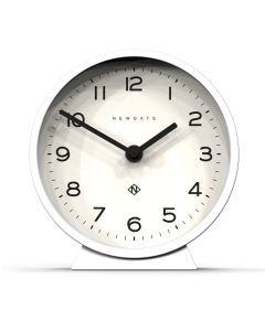 Newgate M Mantel Clock Pebble White