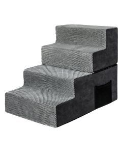 Pawz 4 Steps Pet Stairs for Bed Sofa High Density Foam Dog Ramp Non-Slip Ladder