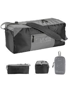 Lewis N. Clark 18" Packable Travel Duffle Bag - Black/Grey (Foldable Compact)