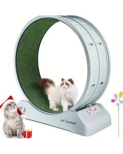 Pet Fitness Wheel - Interactive Treadmill for Cats and Dogs Grey