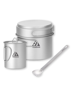 TERRAN Titanium Backpacking Starter Kit (Pot, Mug and Spork)