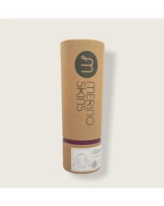 Merino Skins Mens Classic Funnel Neck Long Sleeve Thermal Top - Soft Grey Marle