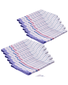 12pcs 100% Cotton Tea Towel - 72cm x 52cm - Assorted Colours