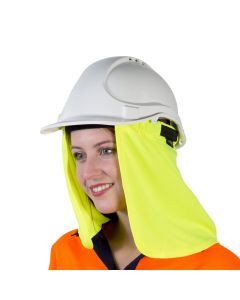 Uveto Hi-Vis Yellow Attach-A-Flap Cap Attachment for Neck and Ear Sun Protection