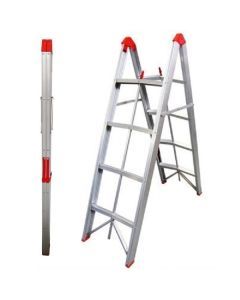 4-step aluminium collapsible box stick ladder with carry bag
