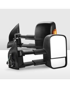 Pair Extendable Towing Mirrors Gen1 for Nissan Navara D40/550 2005-2015