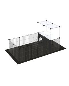 Pawz Pet Playpen Small Animals Guinea Pig Cage DIY  Exercise Fence 24 Panels Mat