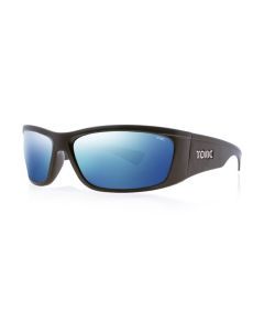Tonic Shimmer Polarised Sunglasses with Glass Blue Mirror Lens & Black Frame