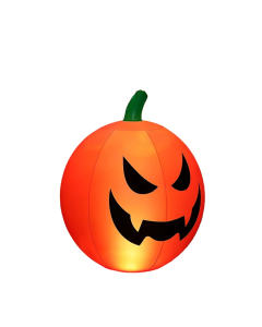 Remote Glow: Illuminated Inflatable Pumpkin