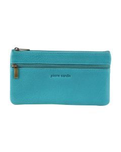 Pierre Cardin Womens Genuine Soft Italian Leather Wallet - Turquoise